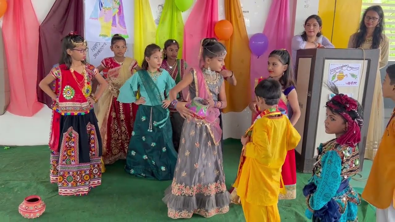Krishan Radha Act for janmashtami Radha krishna drama Performance I By Rose English School Students