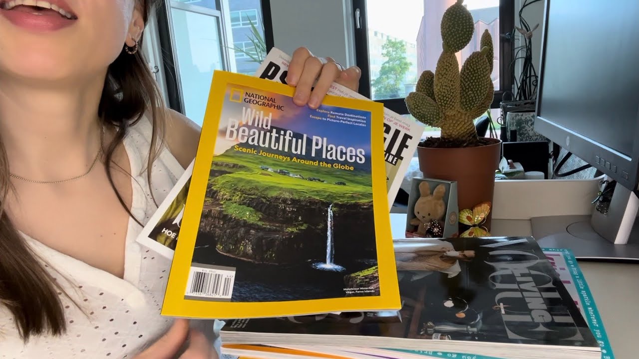 ASMR National Geographic - Page Turning, Squeezing, Tapping, Small Talk - Wild beautiful places