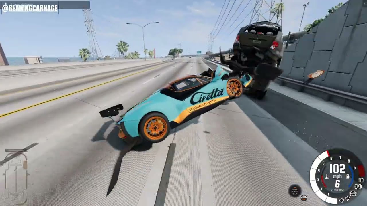 Massive Crash Compilation in BeamNG drive #203 - BeamNG Carnage