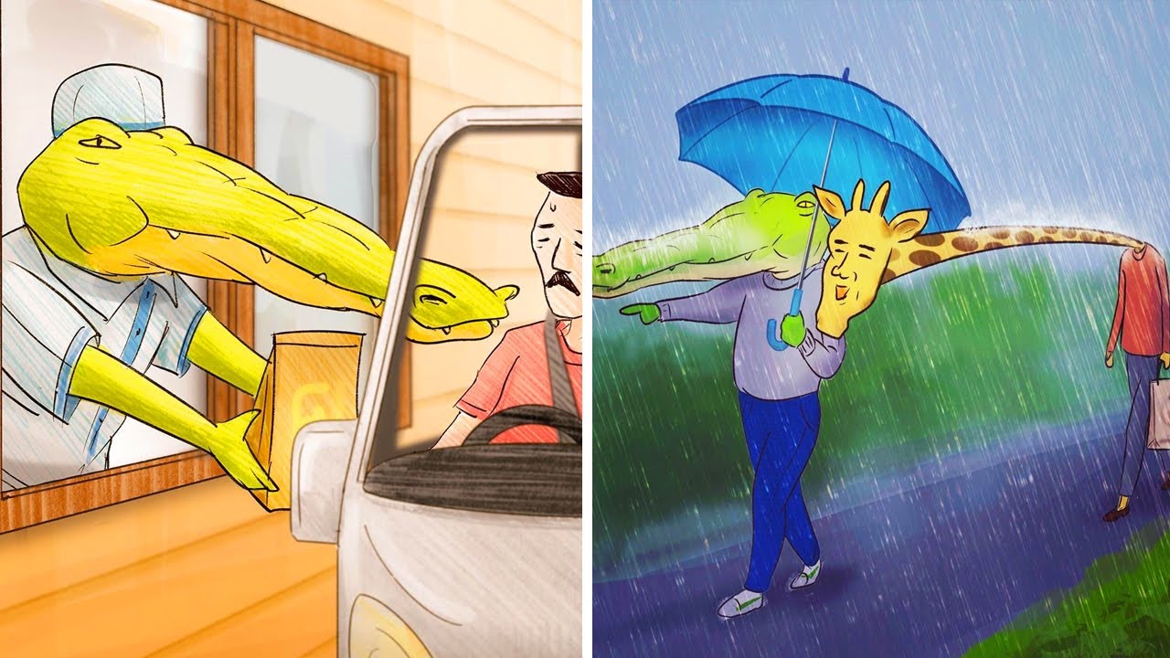 Artist Keigo Illustrates Funny Illustration About Everyday Struggles Of A Crocodile