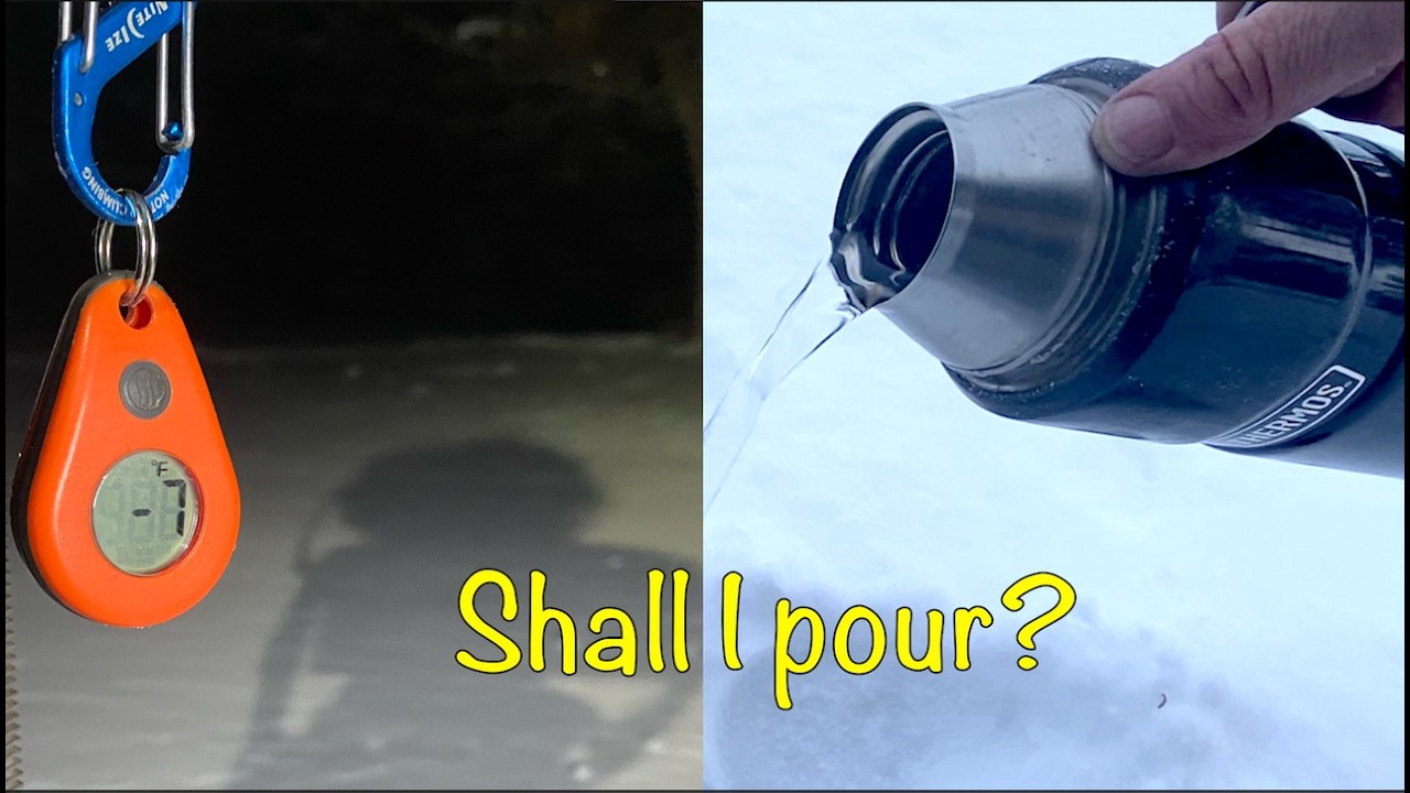 Testing Winter Camping Water Storage Techniques on a Frigid Night.