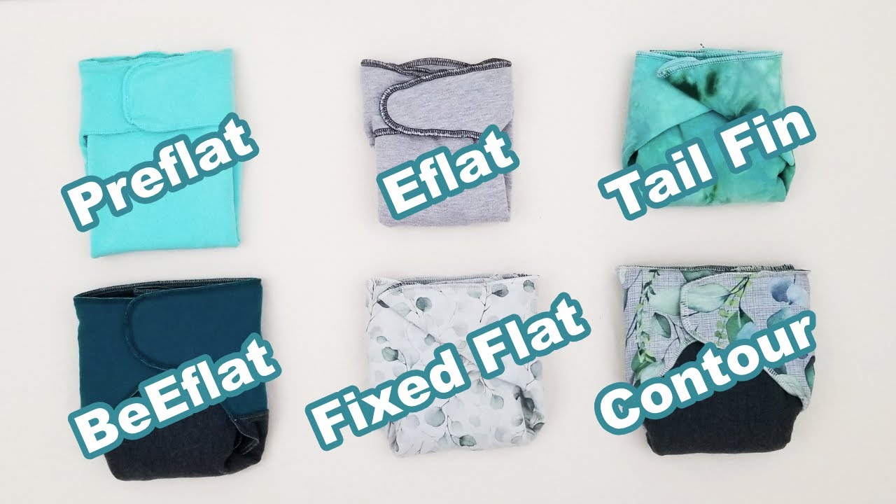 Part 2 GUIDE TO FLAT CLOTH DIAPERS: Preflat, Eflat, Tail Fin, BeEflat, Fixed Flat, Contour