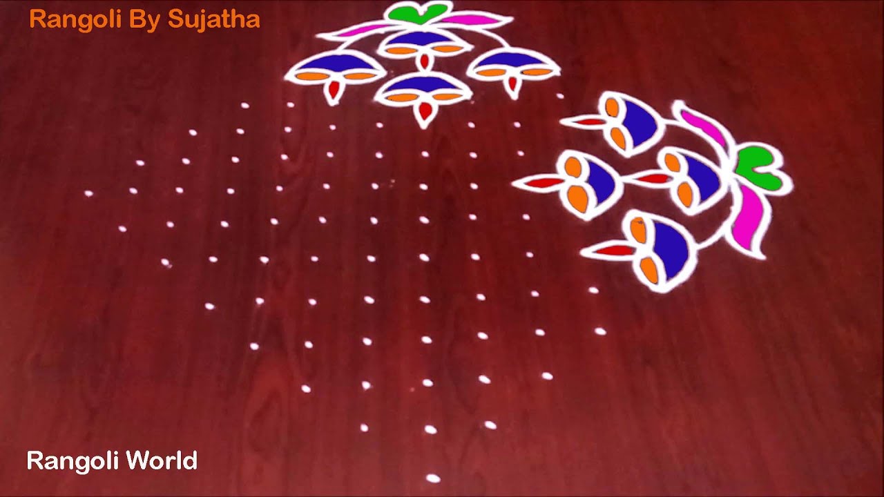 Dot Rangoli: 15 to1 Deepam Rangoli || Karthika Deepams || New Deepam Kolam || By Rangoli World