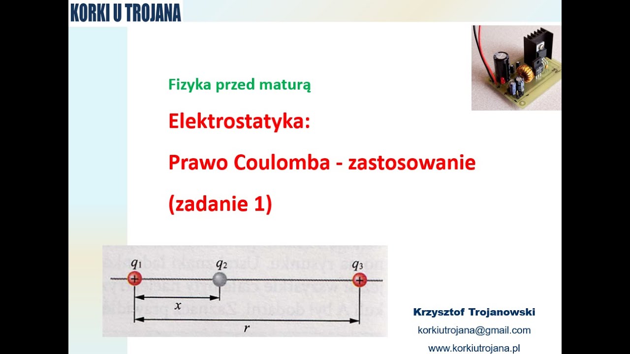 Elektrostatyka (Prawo Coulomba) - zadanie 1