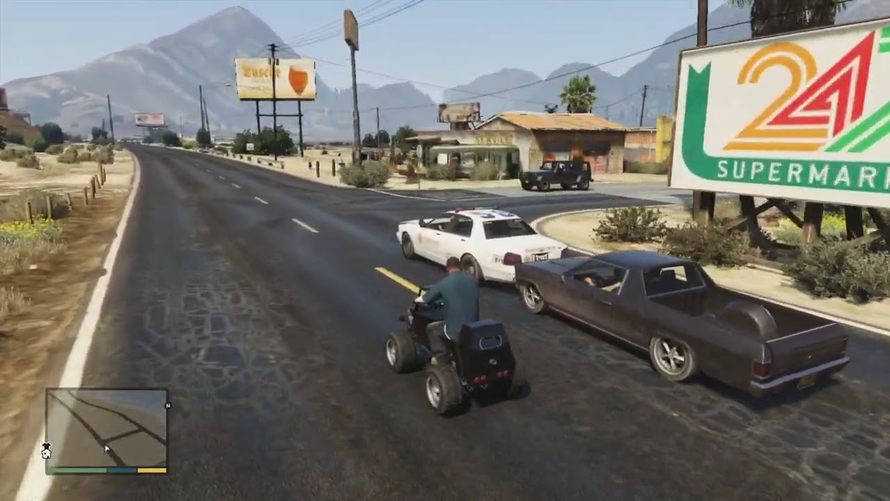 GTA V Police Chase and gets shot by the NPC part 45