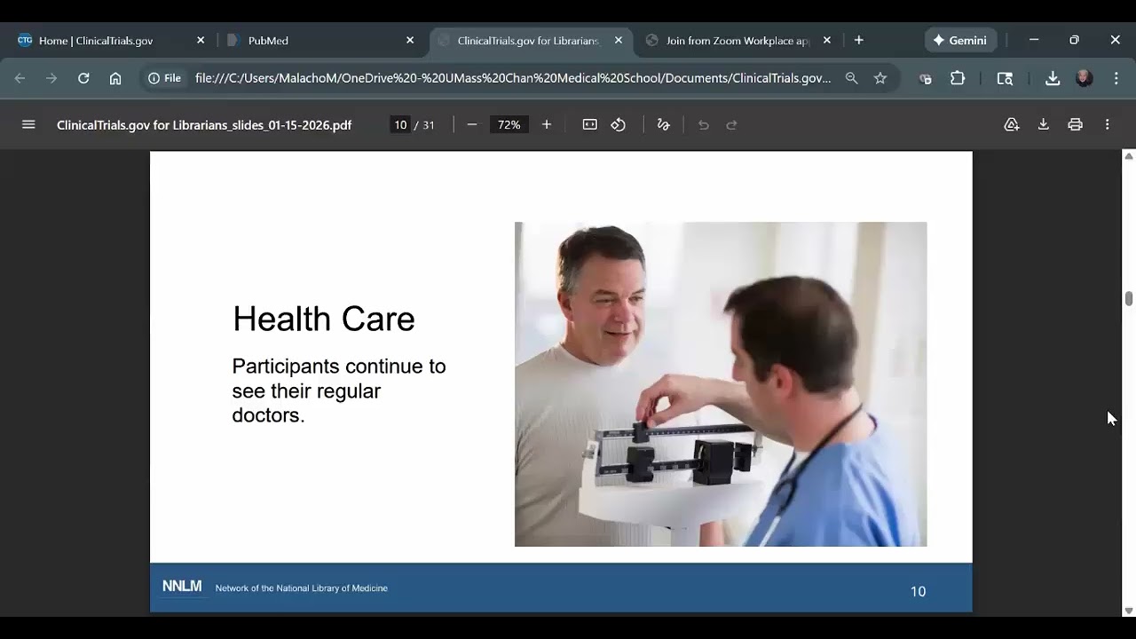 ClinicalTrials.gov for Librarians. January 15, 2026.