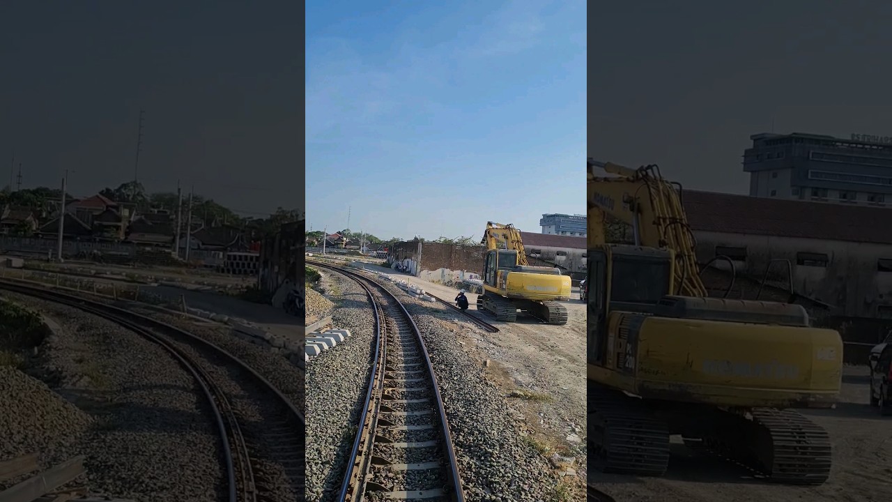 PERSIMPANGAN Kereta Jalur Solo Jebres - Solo Balapan, dan Tujuan Semarang #shorts