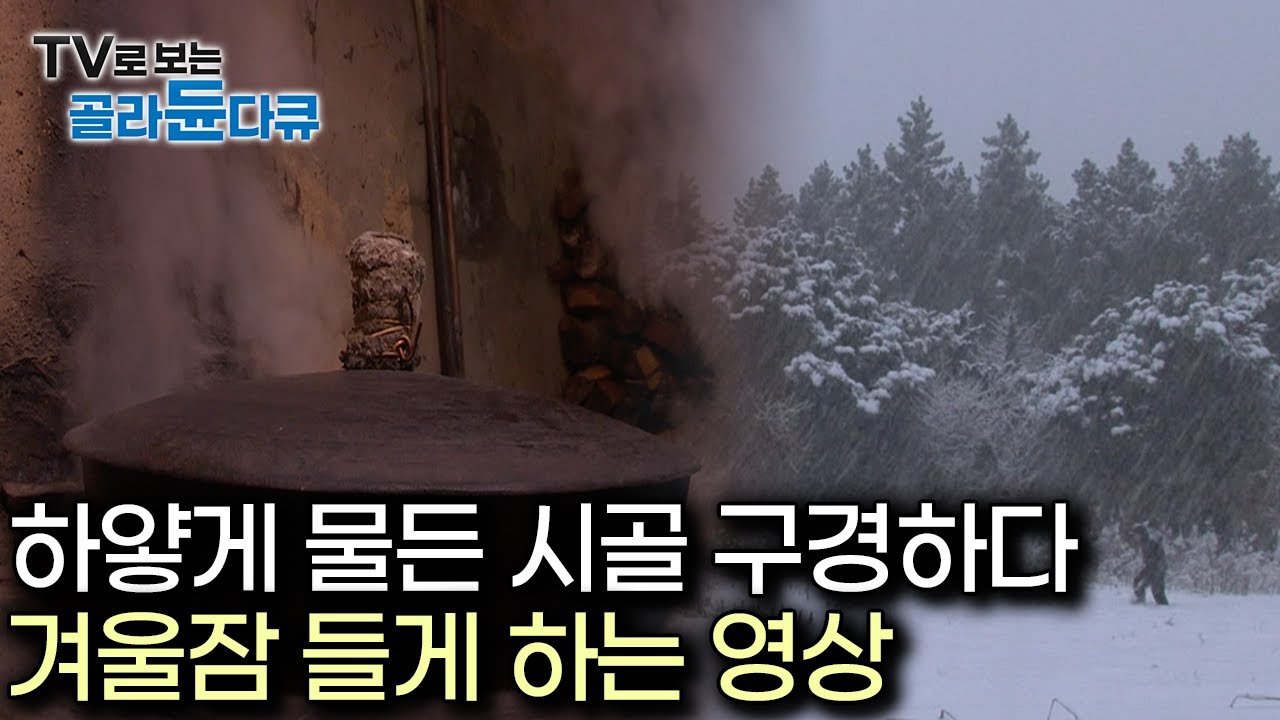 [수면 다큐] 눈, 장작 소리, 정겨운 시골 겨울 풍경 감상하다 편안하게 잠들 수 있는 영상｜한국기행｜#골라듄다큐