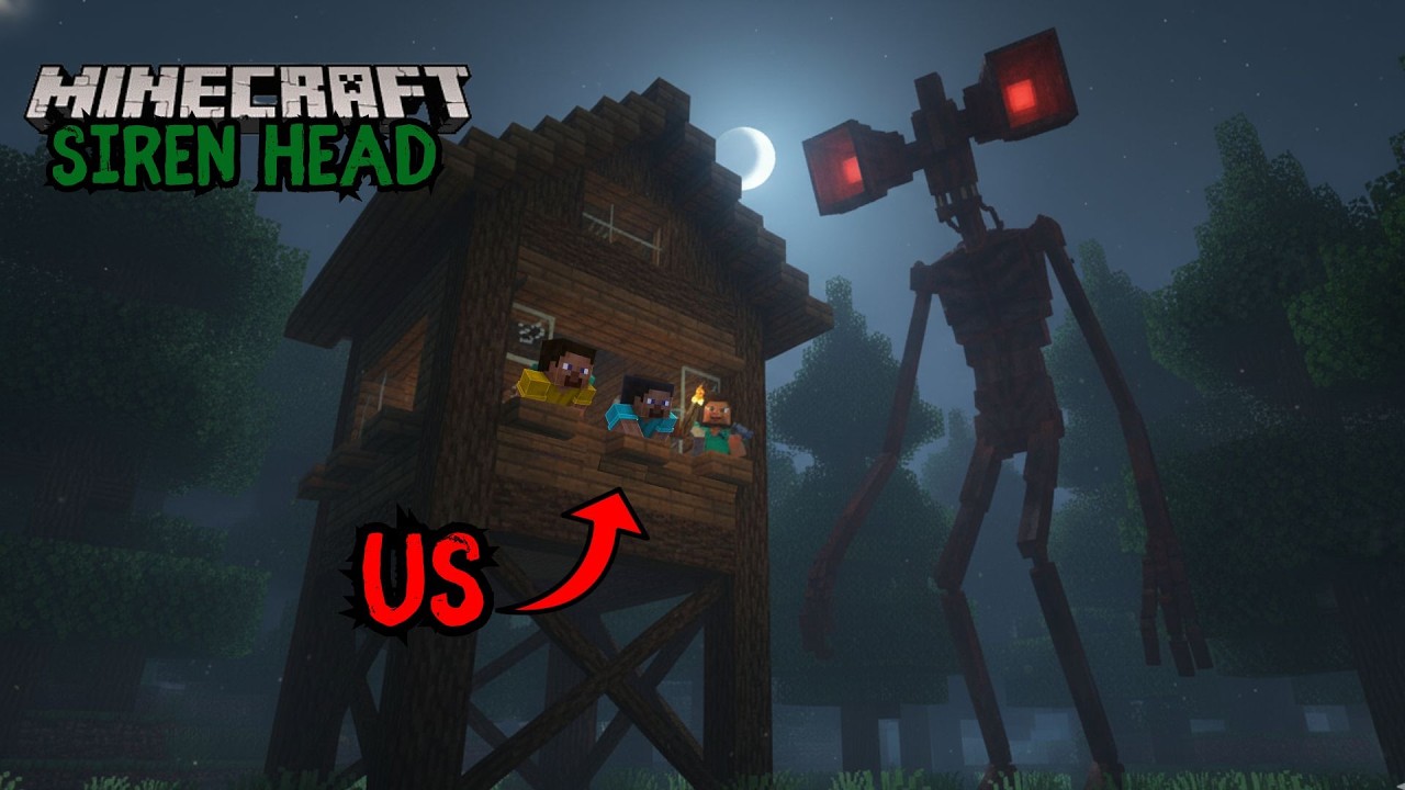 3 Morons FIGHT SIREN HEAD in Minecraft! [FULL MOVIE]