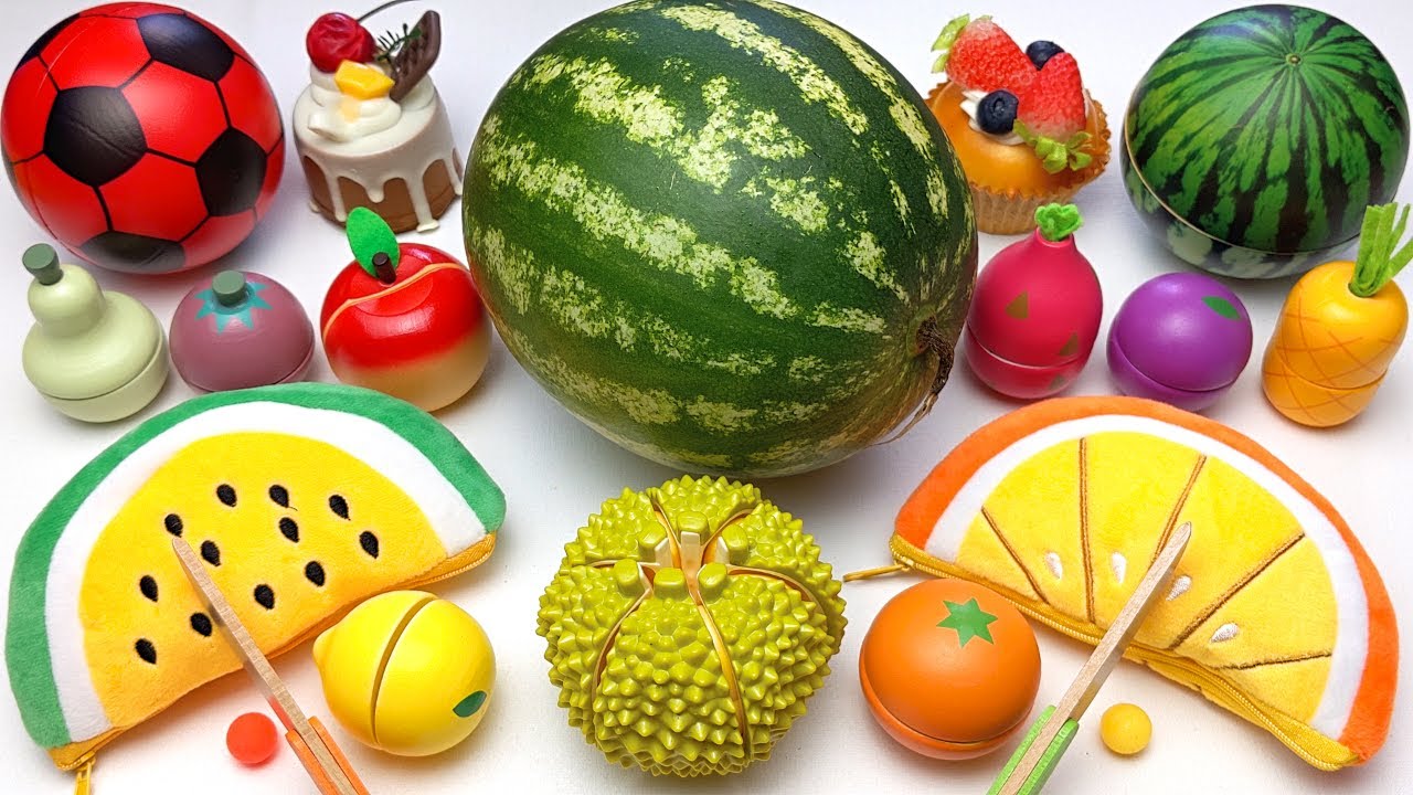 木製 ASMR Real Watermelon vs Wooden 食材 野菜切り＆フルーツ切り13 minutes