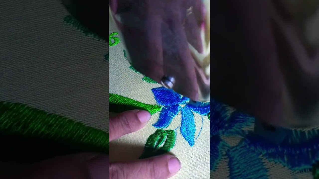 beautiful flower embroidery design 🌿🌺🌿🌺🌿🌺 zigzag stitch