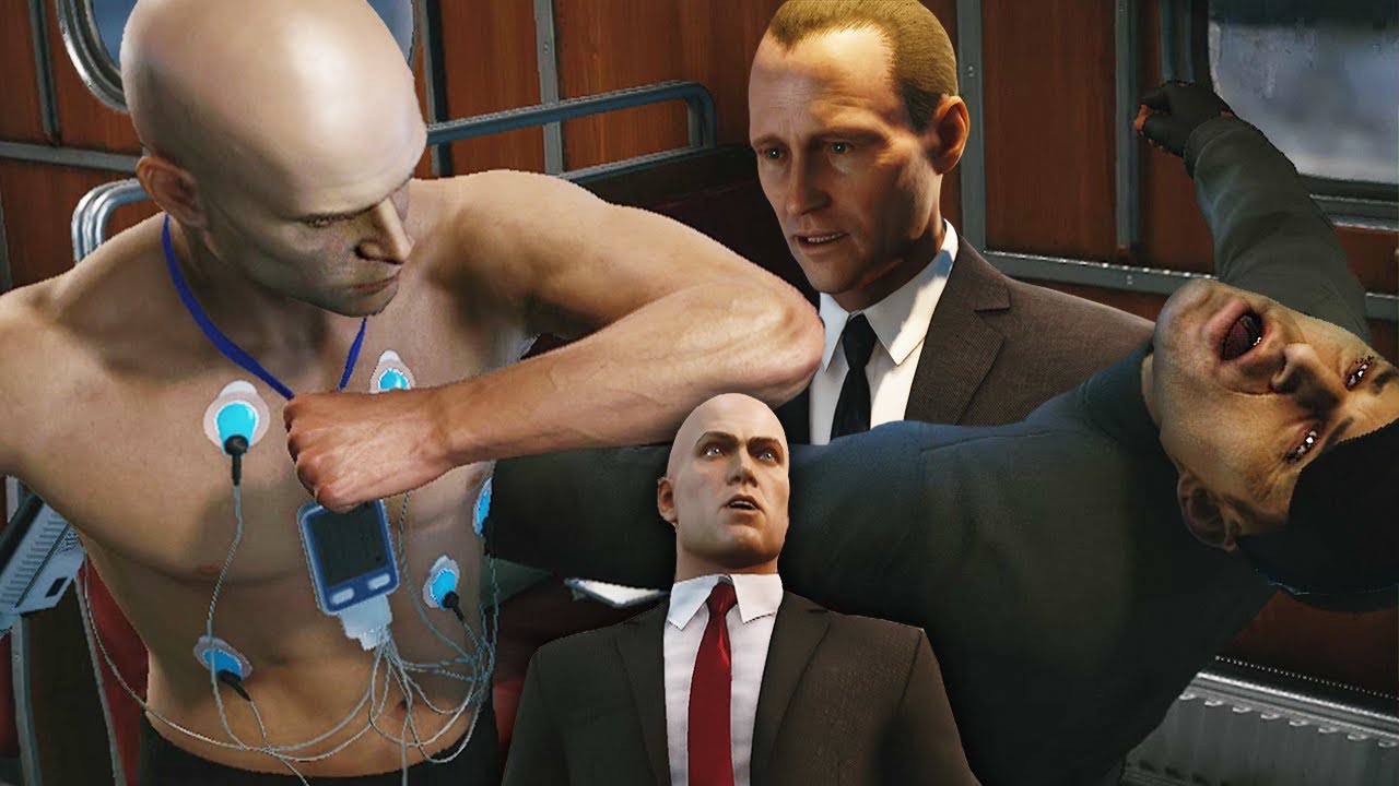 Голый сумасшедший мужик в панике убивает всех в поезде, идущем в никуда - Hitman 3 [Часть 2/2]