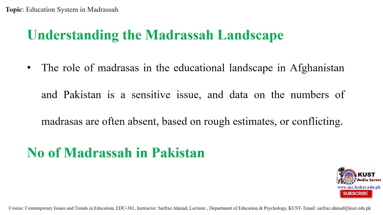 Education System in Madrassah