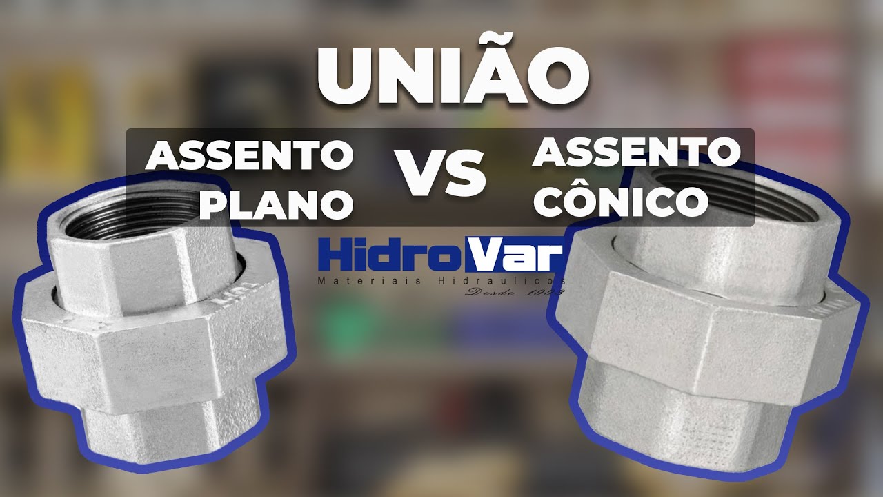Diferença União em ferro galvanizado Assento Plano de borracha x Assento Cônico em bronze