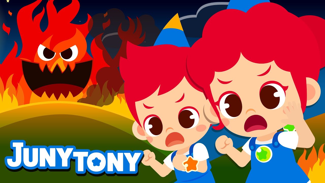 It&rsquo;s a Forest Fire! | Fire Safety Song for Kids | Scary Fire Monsters | Juny&Tony