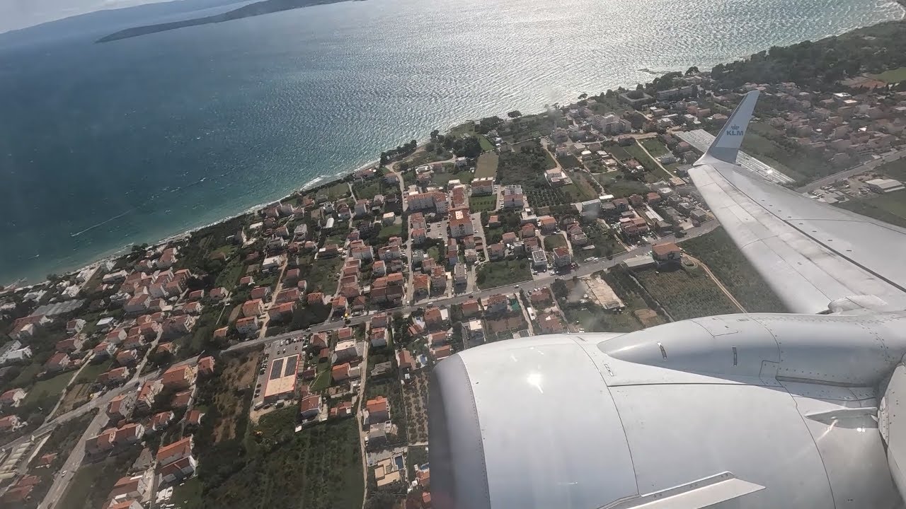 4K KLM 737-800 SCENIC TAKEOFF SPLIT.