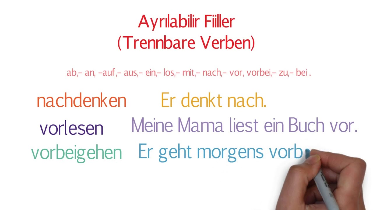 #16 AYRILABİLİR FİİLLER - TRENNBARE VERBEN