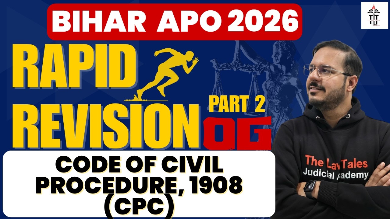 BIHAR APO 2026 | Rapid Revision OG of Civil Procedure Code Part-2 | Complete Coverage | Shubham Sir!