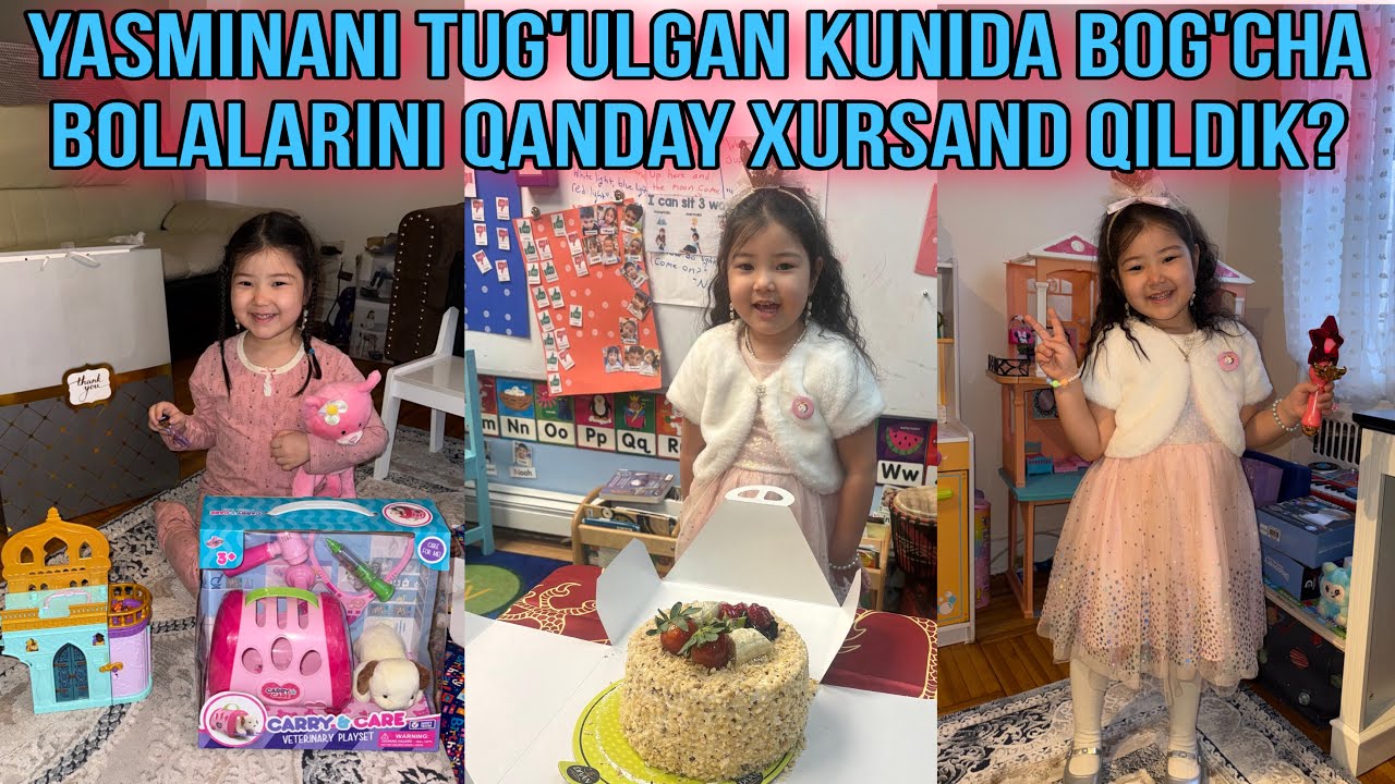 AMERIKA BOG’CHALARIDA TUG’ULGAN KUNGA NIMALAR JO’NATILADI? 🎂 #Aisha #vlogs #Yasmina #happybirthday 