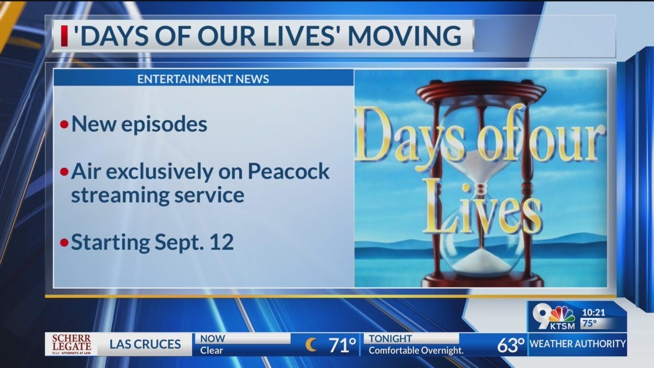 &lsquo;Days of Our Lives&rsquo; moves to Peacock on Sept. 12; Here&rsquo;s how to watch