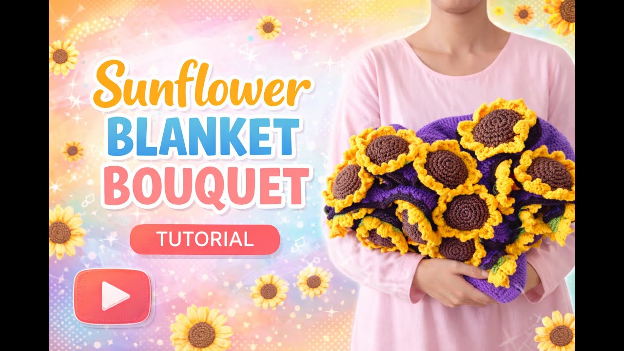 I Made a Crochet Sunflower Bouquet… That’s Also a Blanket 🌻🧶