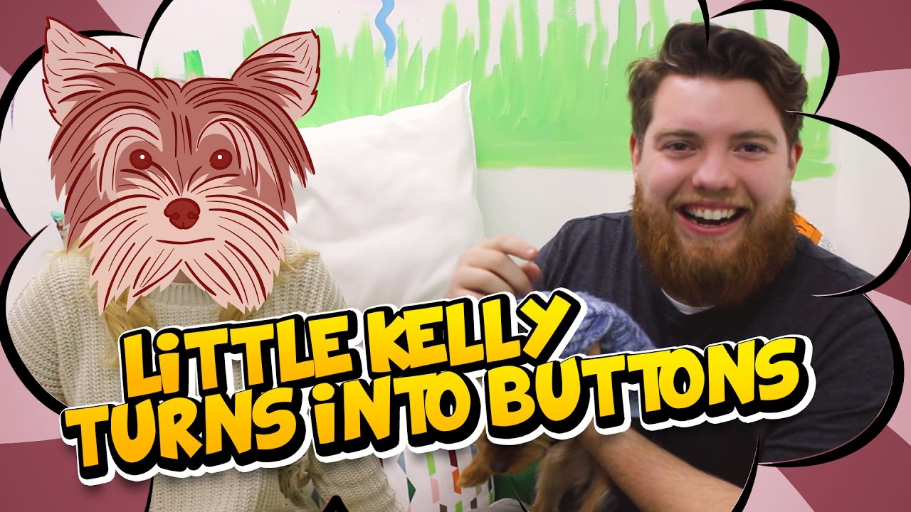 Kelly & Carly Vlogs :LITTLE KELLY TURNS INTO BUTTONS THE DOG!!