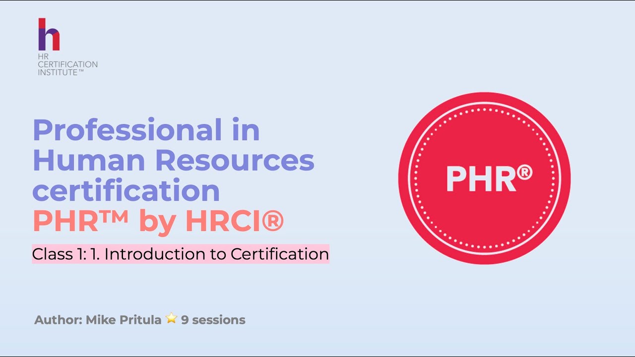 Подготовка к экзамену PHR Professional in Human Resources + тест
