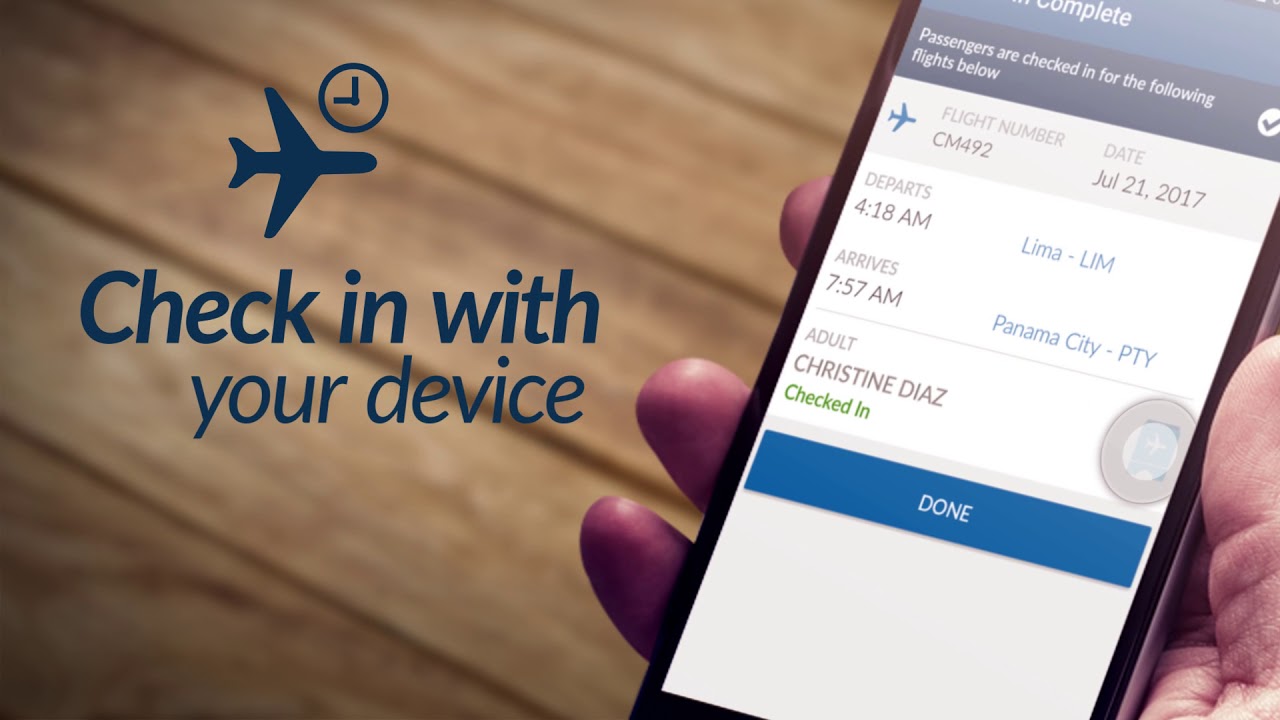 New Copa Airlines App - Check-in