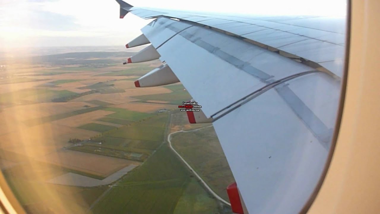 A380 arriving @ Paris CDG airport