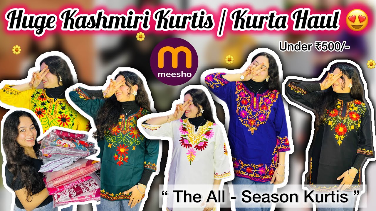 *Huge Kashmiri* Kurtis & Kurta From MEESHO 🩷|| Under ₹500/- || Maha Sale😱||Padmaja Badal || #meesho