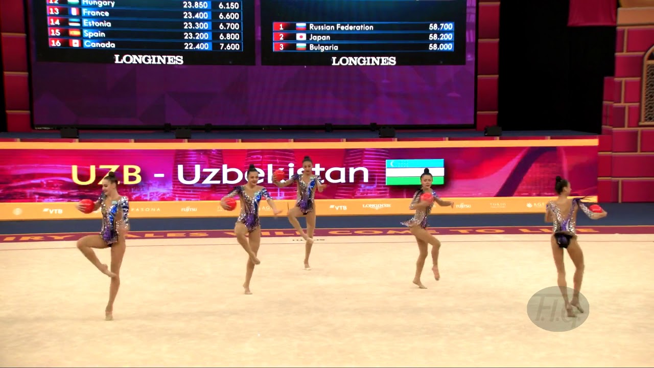 Uzbekistan (UZB) - 2019 Rhythmic Worlds, Baku (AZE) - Qualifications 5 Balls