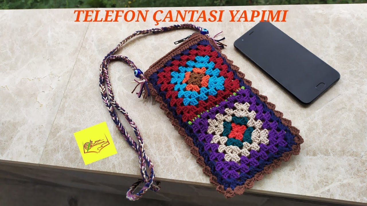 Telefon Çantası Yapımı* Motif çanta*Motif Telefon Çantası* Örgü Çanta *Tığ işi Çanta