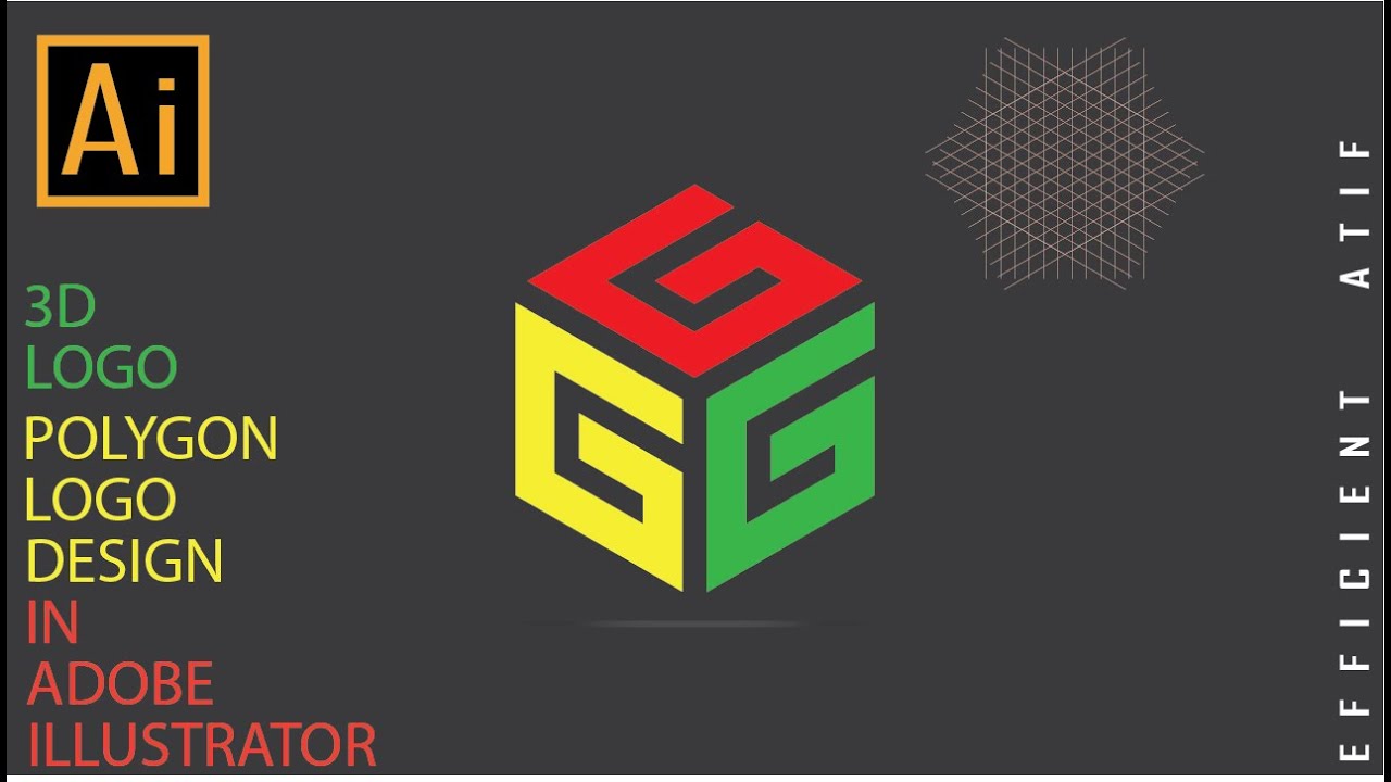 How To Draw Any Letter Logo In Polygon | Adobe Illustrator Tutorials | 3D Logo | Polygon logo design