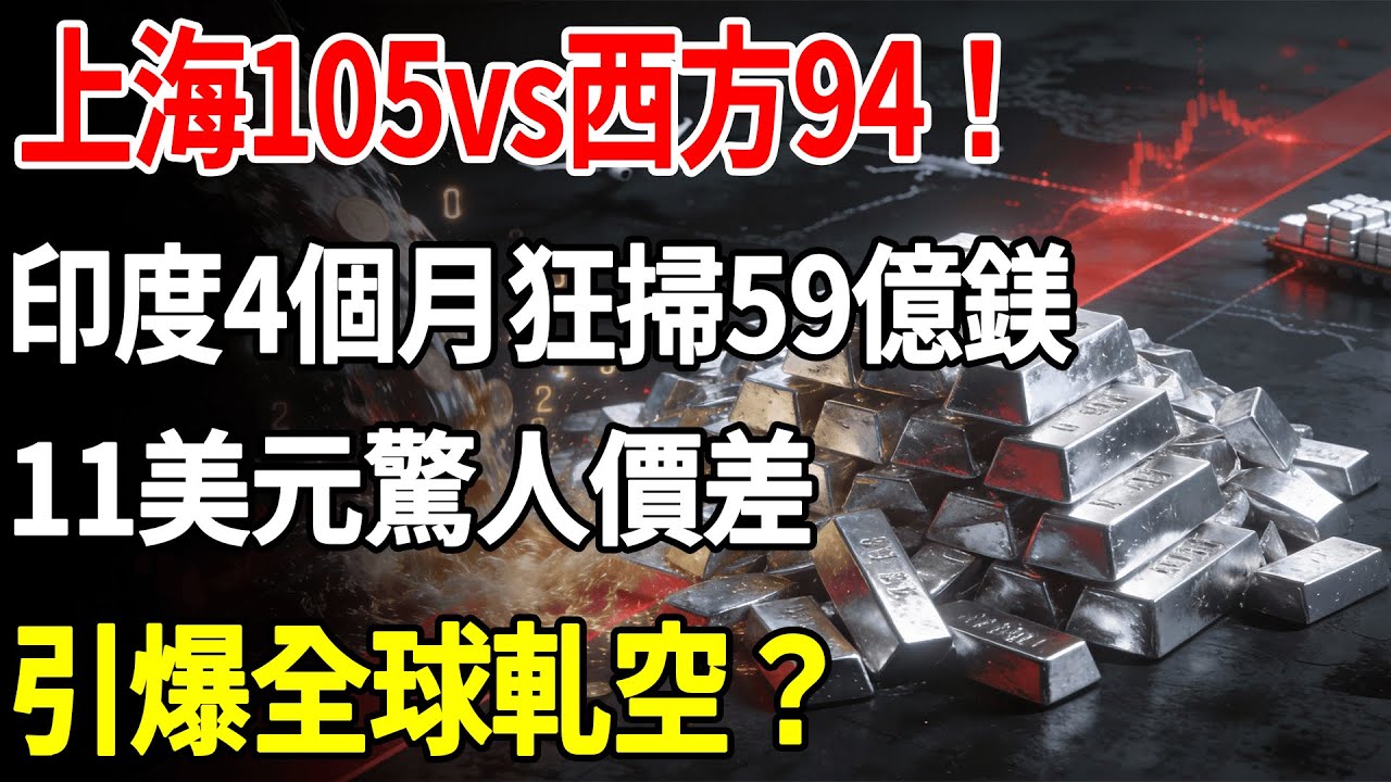 上海105vs西方94！印度4個月狂掃59億鎂，11美元驚人價差引爆全球軋空？#白銀#現貨價格#投資#美元#銀行#經濟學#金融#理財#晚年生活#晚年幸福#退休#退休生活#養老