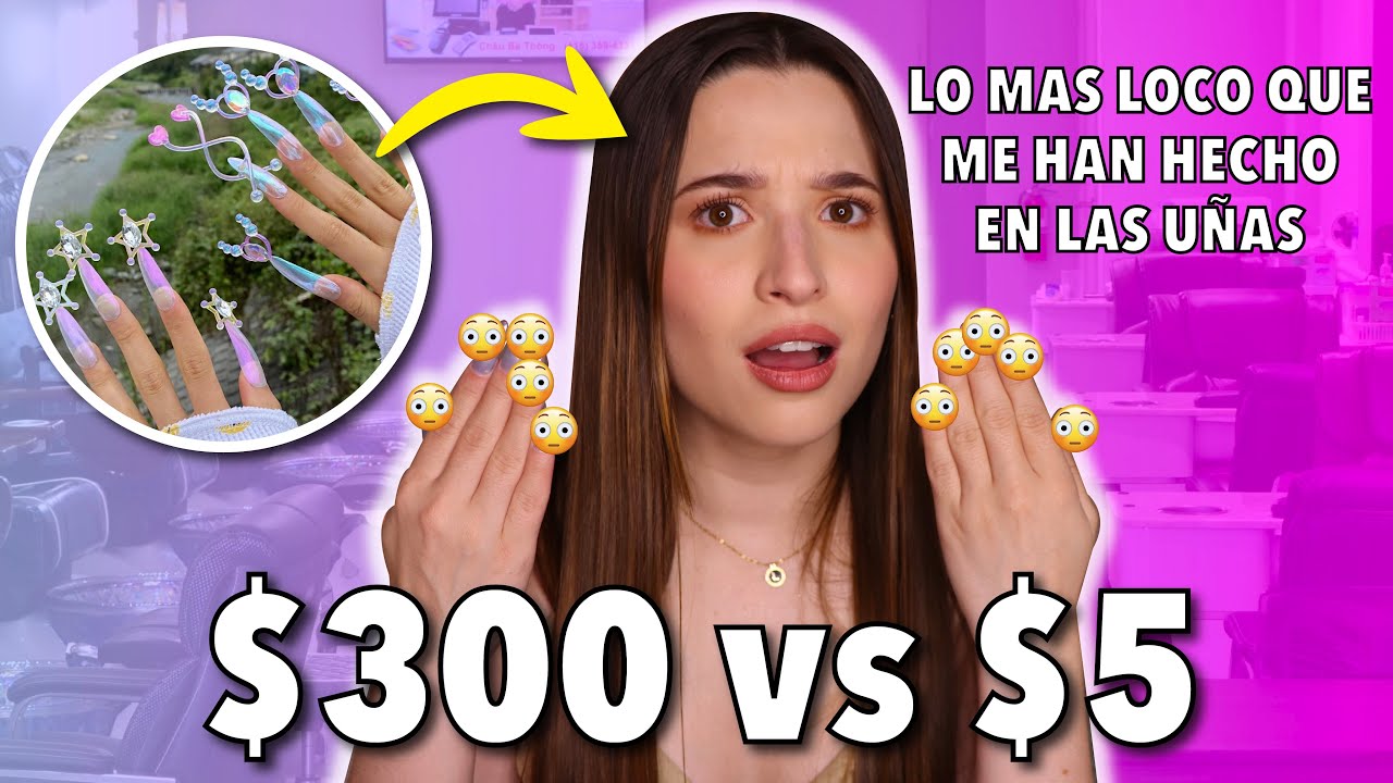 FUI A HACERME LAS UÑAS DE KAROL G (BARATO VS CARO) *lo mas EXTREMO que me han hecho* | Laura Mejia