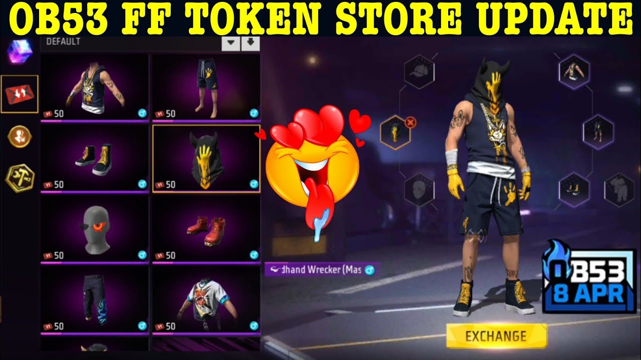 Ob53 FF Token Store Update New Reward Free Fire 8 April Update | Next FF Token Bundle Konsa Aayega
