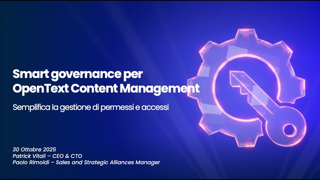 Live webinar - Smart governance per OpenText Content Management
