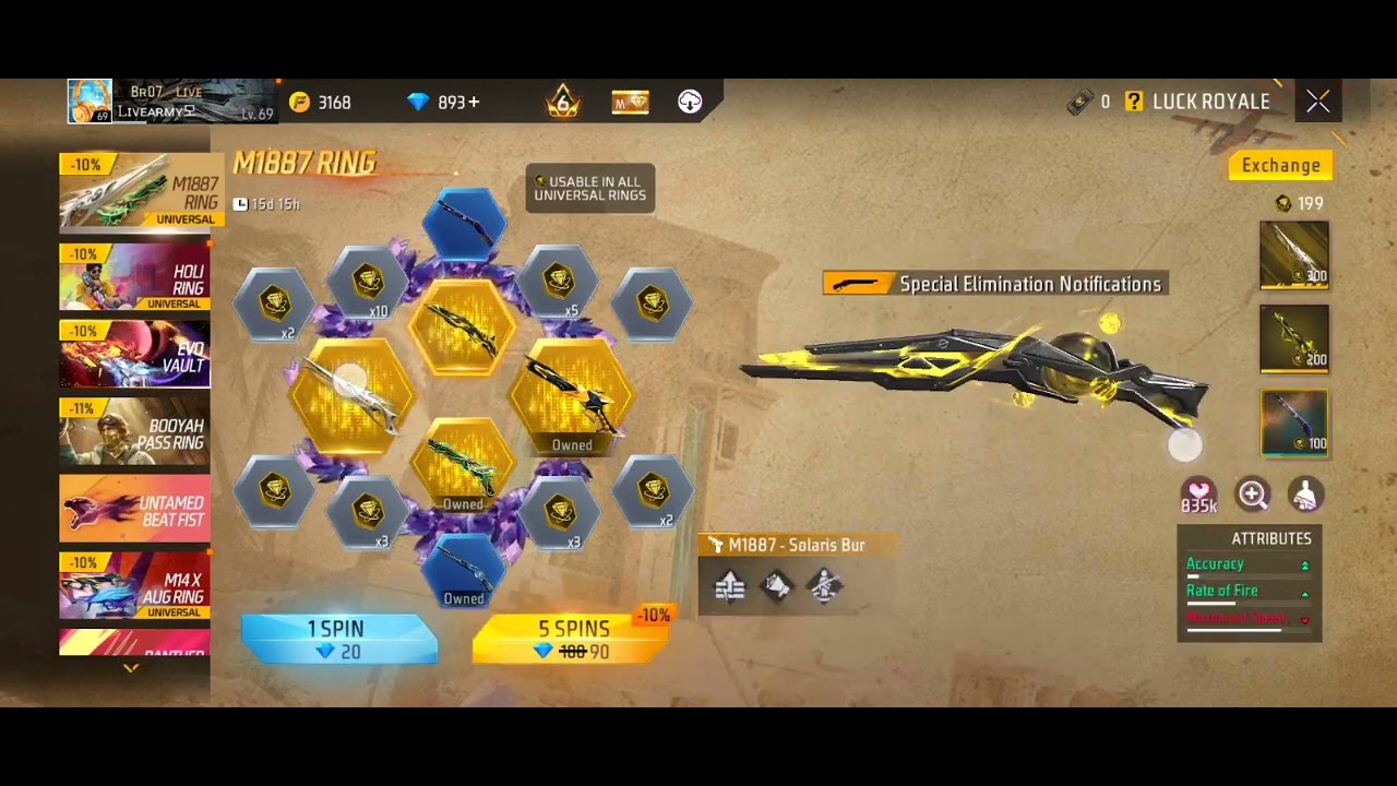 NEW SHOTGUN RING EVENT @br07Live1m #frrefiresong #funkmusic #freefiremax #garenafreefirelive 