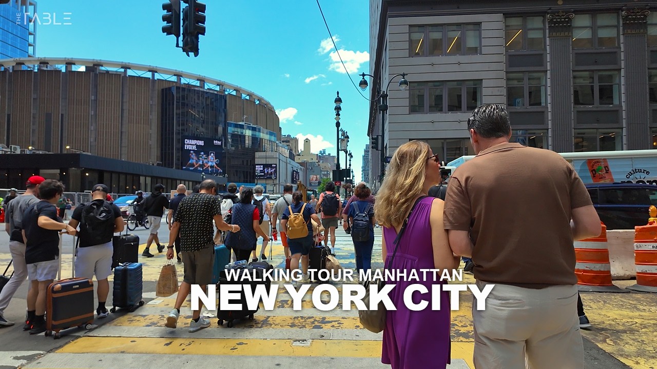 NEW YORK CITY WALKING TOUR MANHATTAN Broadway, 34th Street, 7th Avenue, 8th Avenue, 42nd Street, 4K