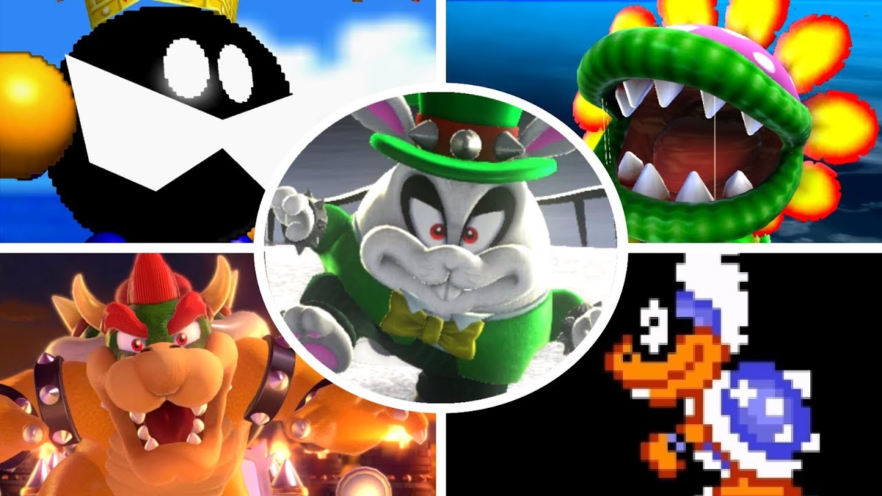 Evolution of First Bosses in Mario Games (1985 - 2018)