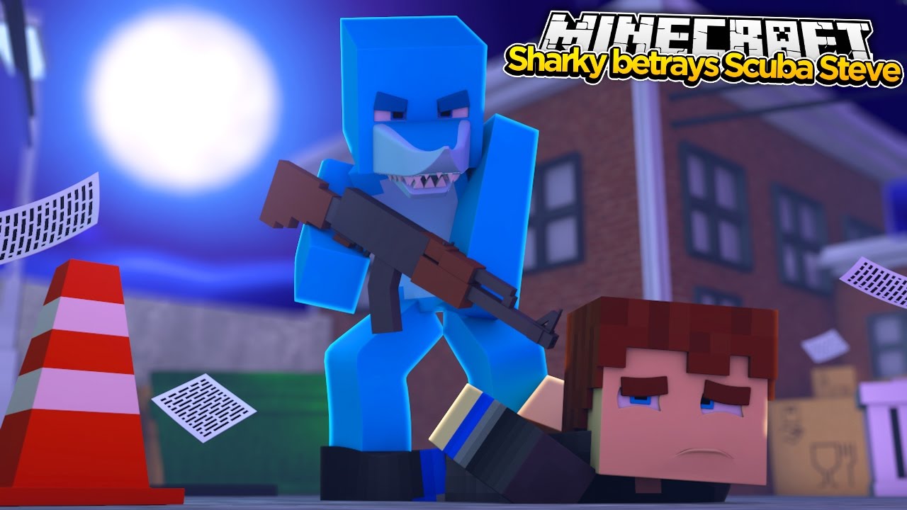 Minecraft - SHARKY LEAVES THE CHANNEL TO SCUBA STEVE !!???