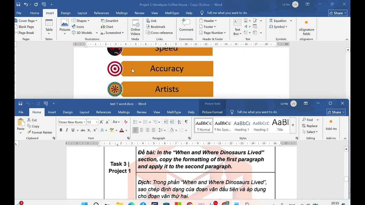 MOS 2019 Đề thi thử Test1 Project 2 #mos #tinhoc #Word #office2019