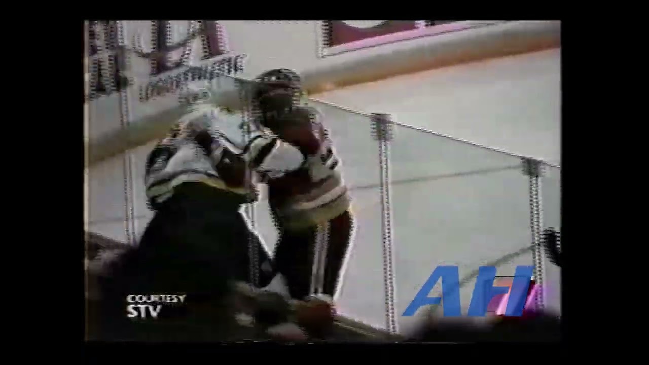 NHL Dec. 23, 1993 Tim Hunter,VCR v Ronnie Stern,CGY (HL) Vancouver Canucks Calgary Flames