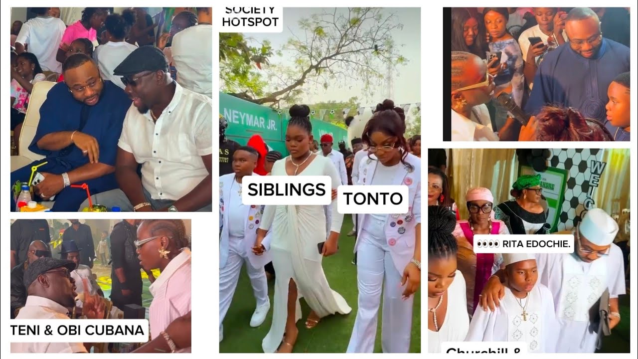 Tonto Dikeh and Churchill throw elaborate party for the son.a Obi Cubana present.