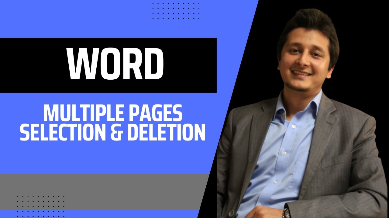 How to select & delete multiple pages in word through short keys in few steps
