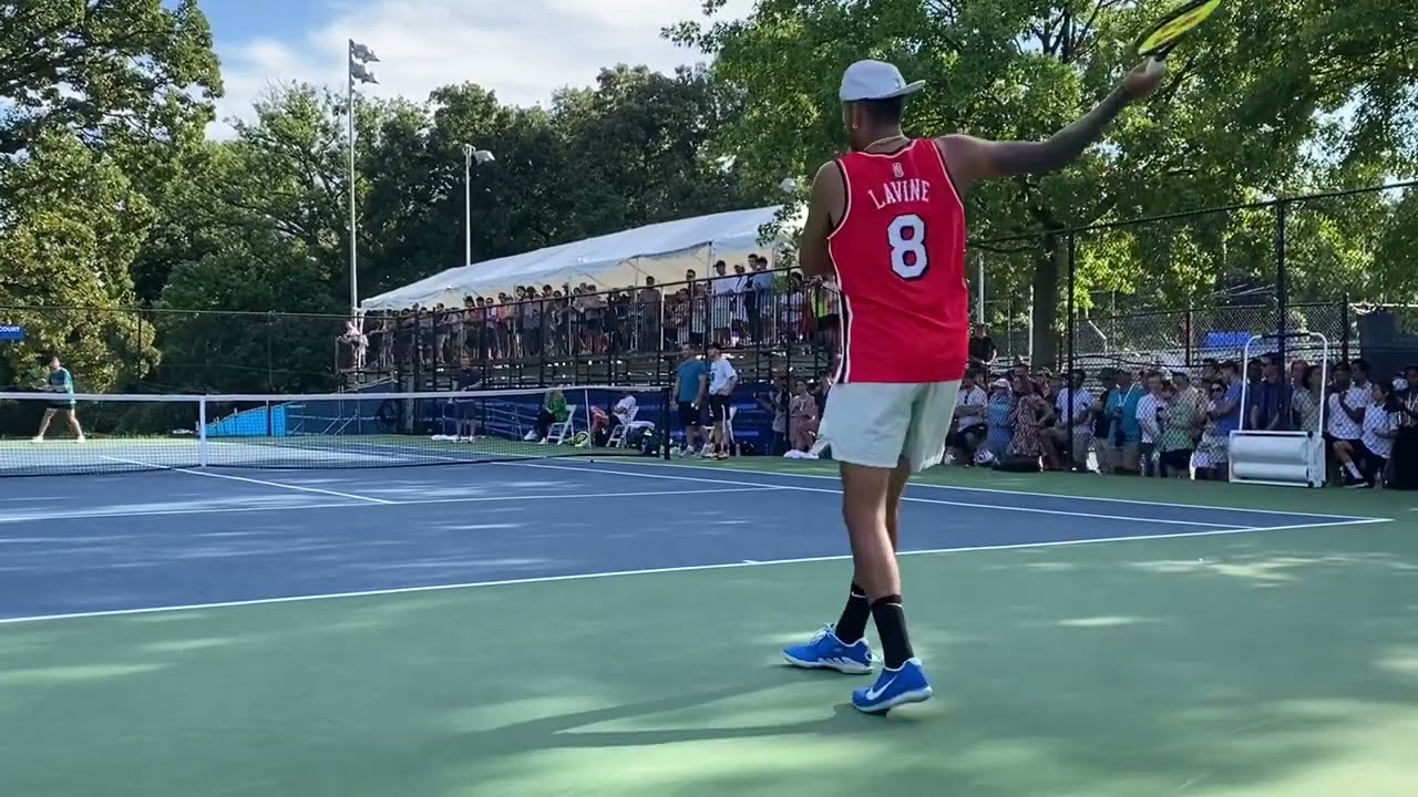 Nick Kyrgios and Jack Sock practice at Citi Open 22