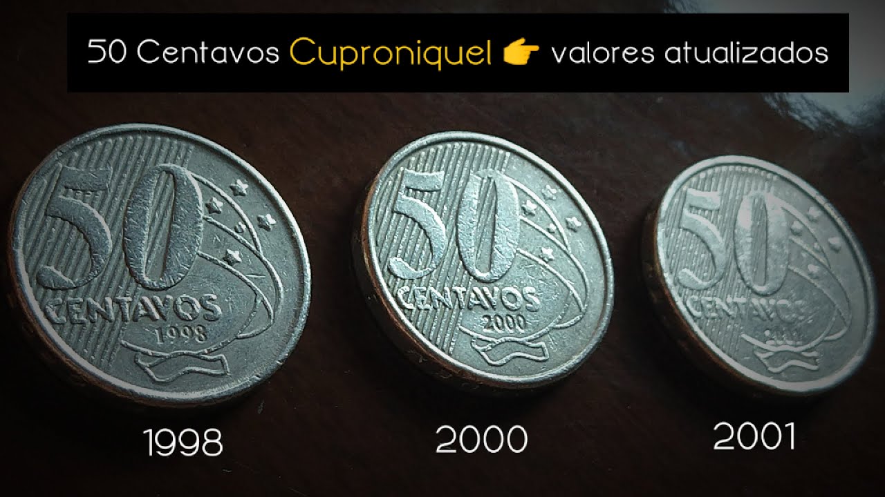 50 centavos 1998 2000 e 2001 👉 moedinhas chaves de álbuns do plano real