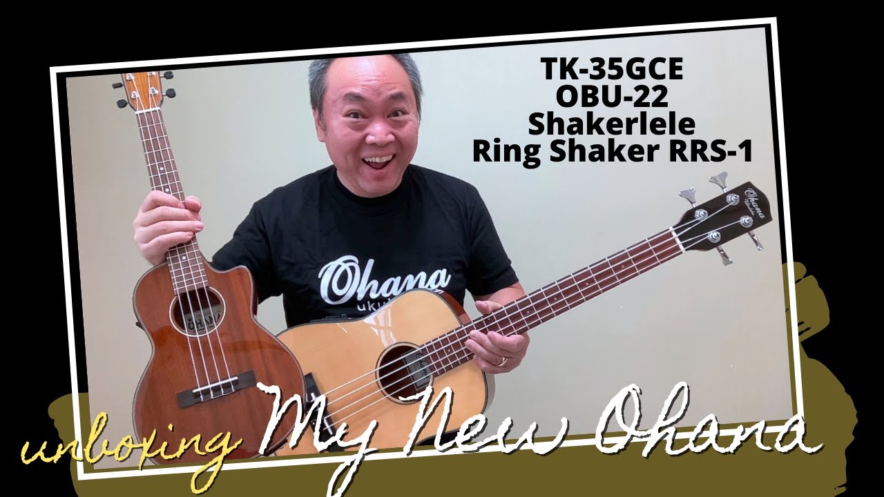 Unboxing Ohana Ukuleles, TK-35GCE, OBU-22, Shakerlele, RRS-1 : Daniel Purnomo Ukulele Singapore