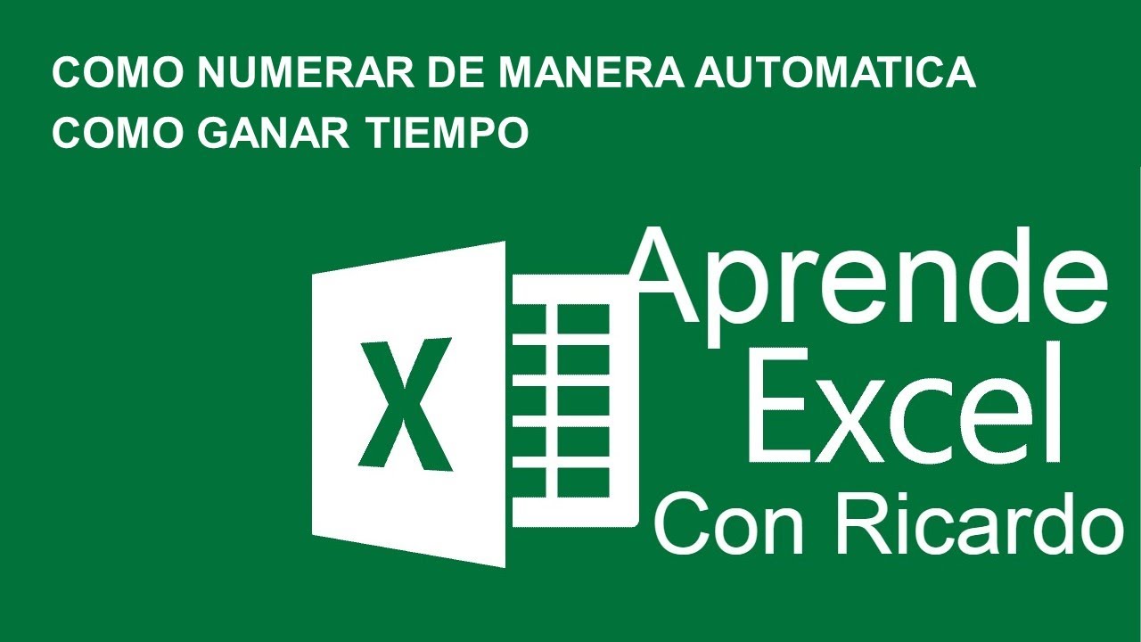 COMO NUMERAR AUTOMATICAMENTE CON EXCEL | Excel Básico | Excel 2025 | FUNCION SECUENCIA CONTARA |