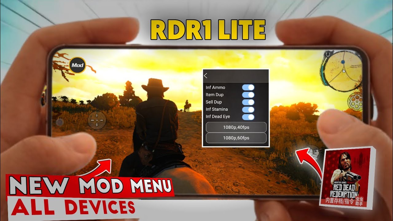 😱 RDR 1 LITE Mobile  | New Mod Menu + 60FPS 🔥 | All Android Devices